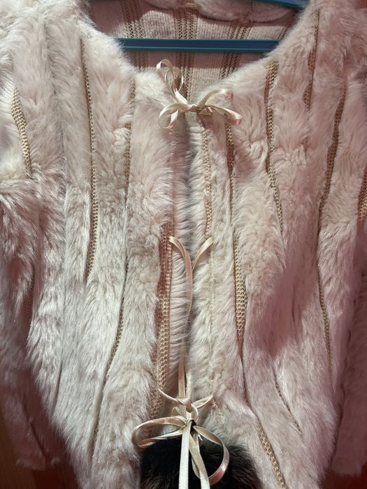 Пухено палтенце като ново.Размер с/м