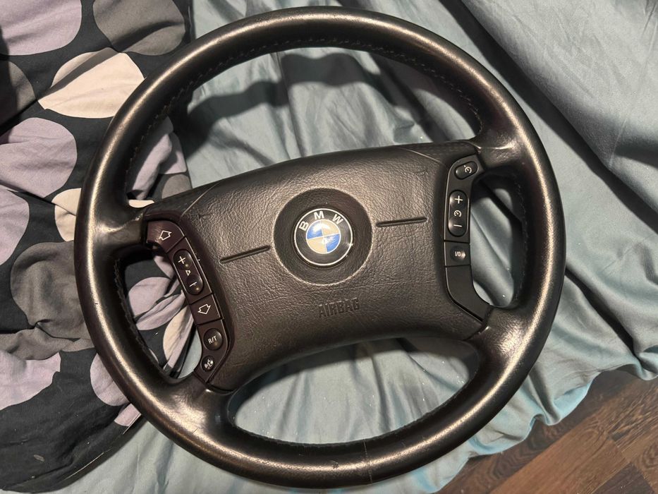 Volan BMW piele+comenzi+airbag
