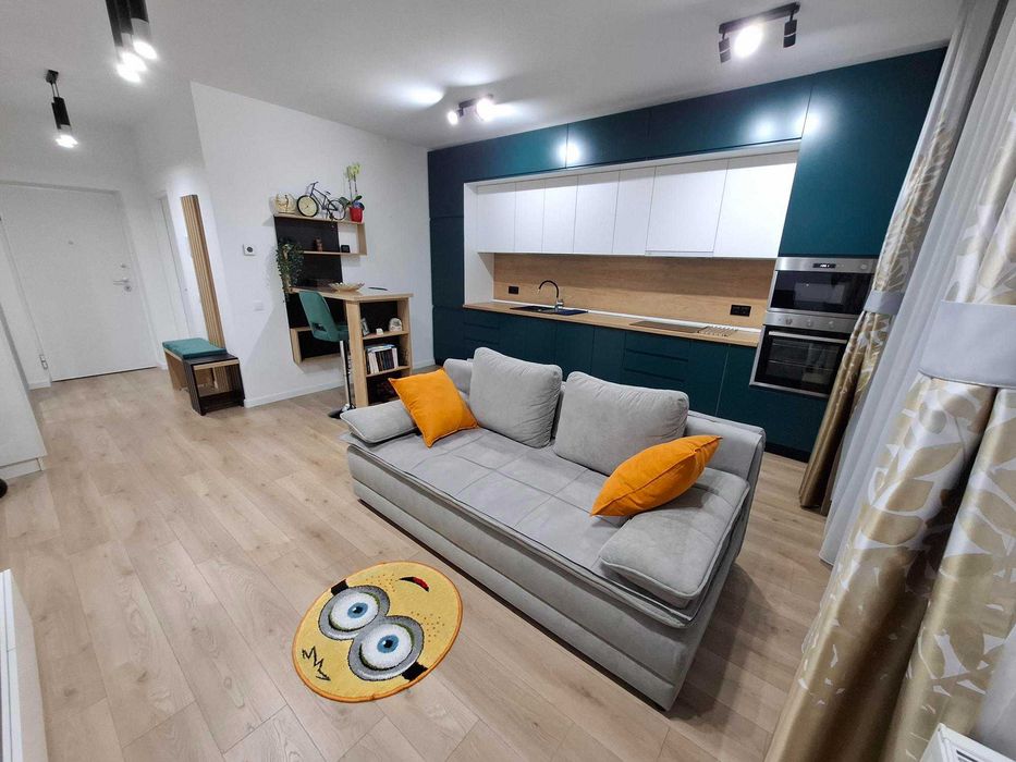 Inchiriez apartament cu 2 camere complet mobilat, utilat Pleiades Residence