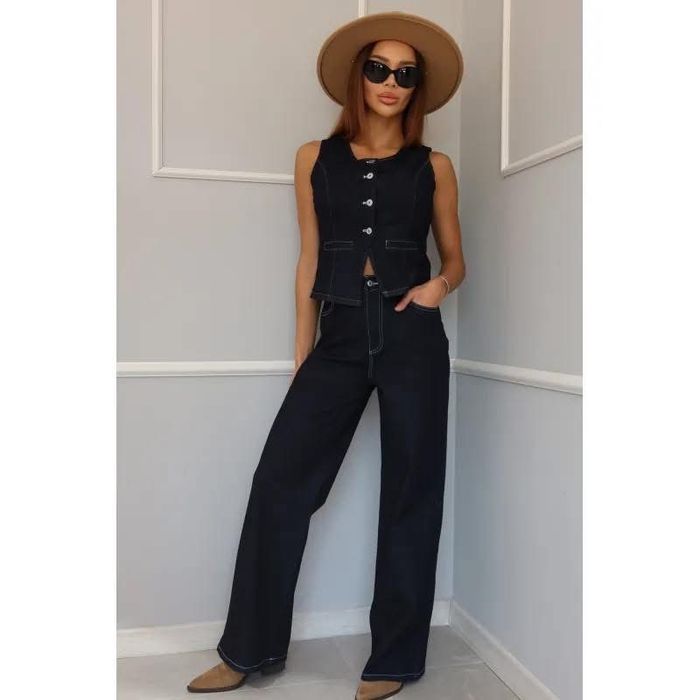 Дамски дънков сет от две части