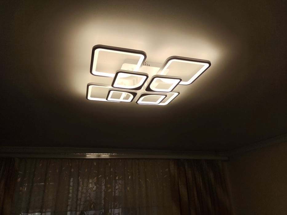 Установка люстра