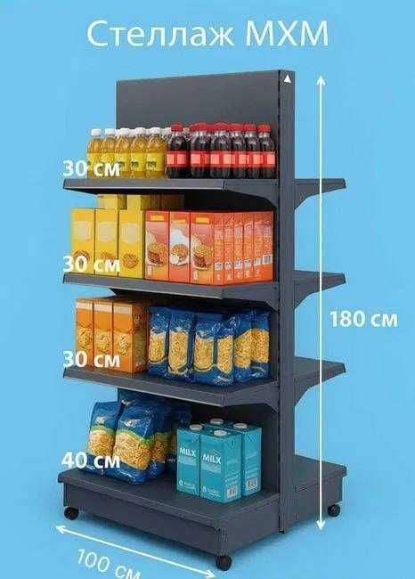 Стеллаж из металла, оборудование в магазин, стилаж , стелаж , stilaj