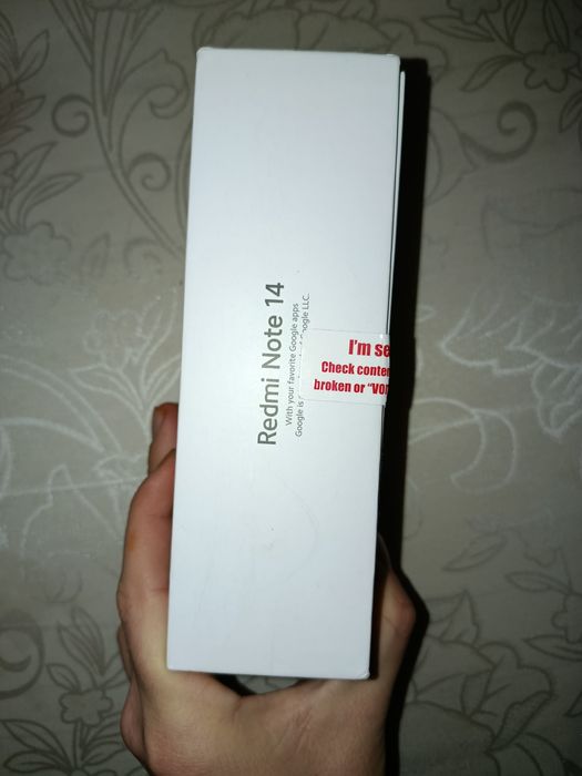 Redmi note 14 Yangi telefon sovgʻaga kelgan