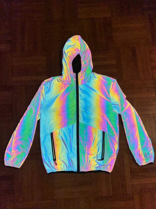 Jacheta/hanorac/windbreaker din material iridiscent - model Rainbow.