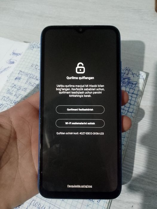 Redmi c 9  mi akontga  tushgan