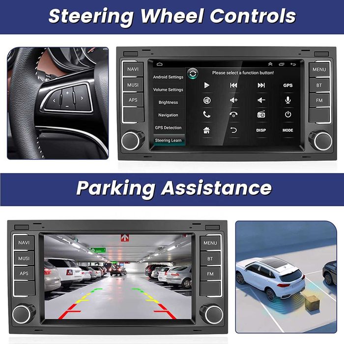 Мултимедия Двоен дин VW TOUAREG Transporter Multivan навигация Android