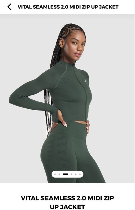 GYMSHARK НОВ кроп топ с цип