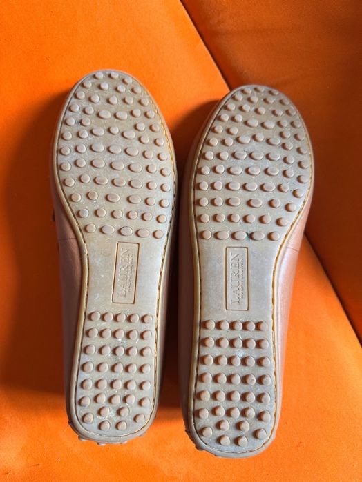 дамски мокасини Lauren Ralph Lauren в цвят camel, 39 номер