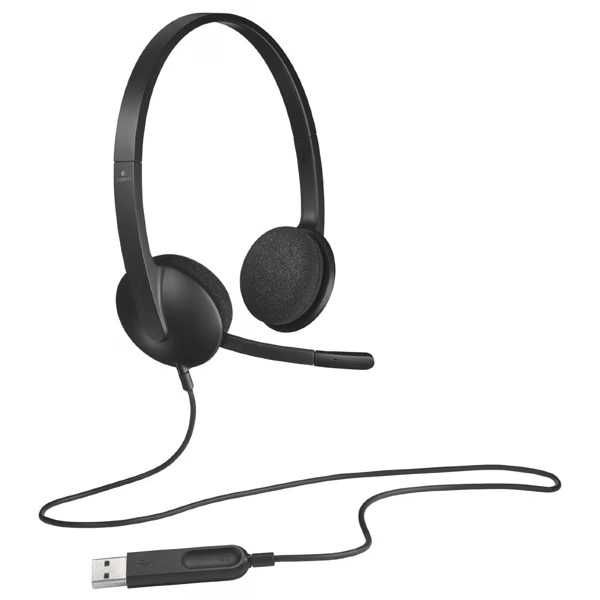 Casti Logitech On-Ear H340 cu microfon negru interfata USB noi sigilate