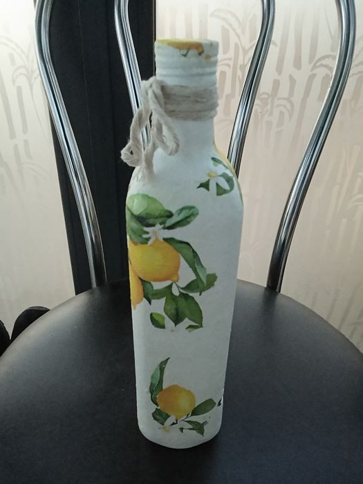 Sticla decorativa lucrat manual