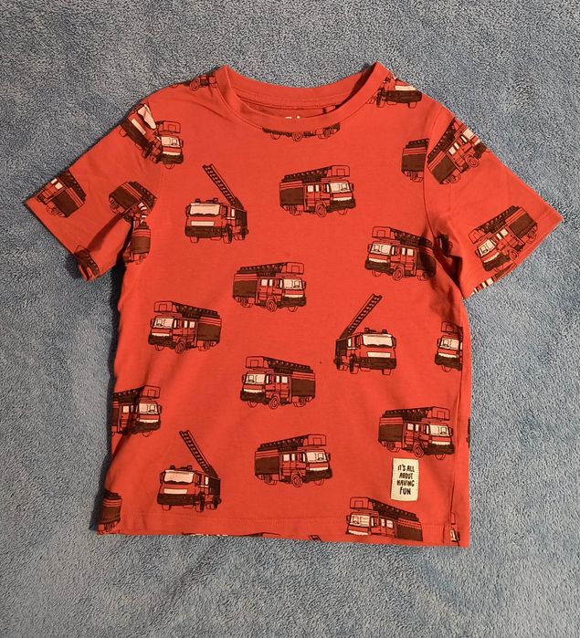 Set 3 tricouri pompieri, C&A, marimea 116