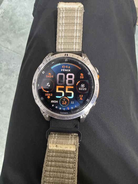 Garmin Fenix 8 47mm Titanium Orange Band срочно