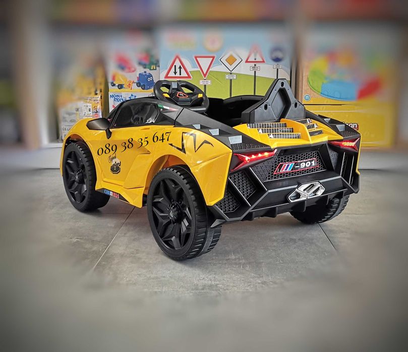 ТОП ЦЕНА!НОВО!Акумулаторна кола CORDOBA YELLOW с 12V батерия,Bluetooth