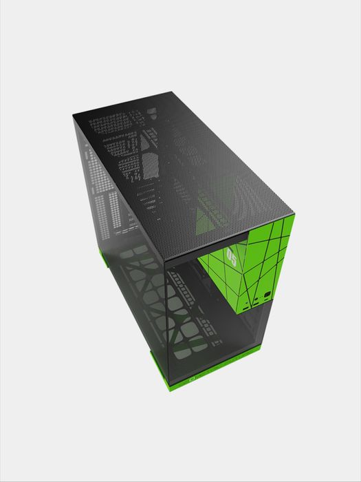 Geometric Future Model 5 Glass Green/Black (With 5-FAN)