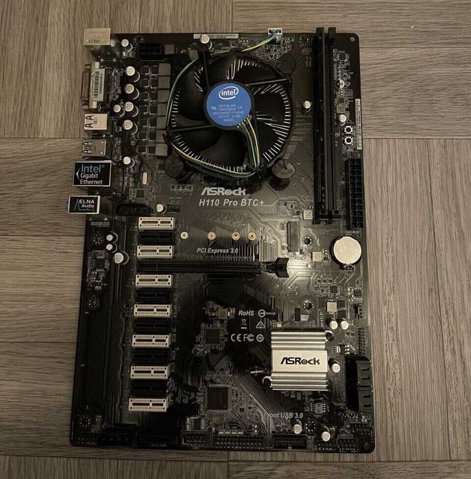 ASRock H110 Pro BTC+ (13x GPU) + CPU + 4GB DDR4 – комплект