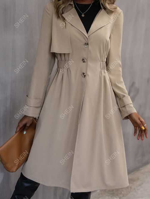 Trench cu talie elastica