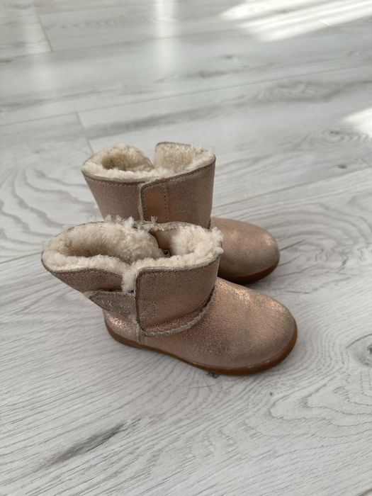 UGG Ghete de piele copii Keelan, Roz, marimea 22