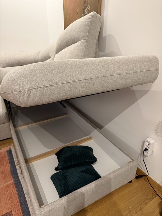 Разтегателен диван с ракла за съхранение