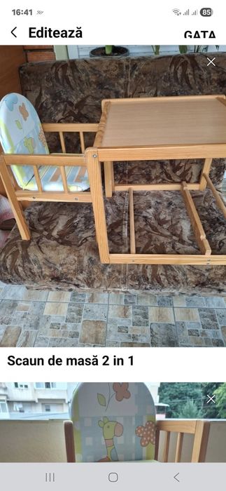 Scaun de masă 2 in 1