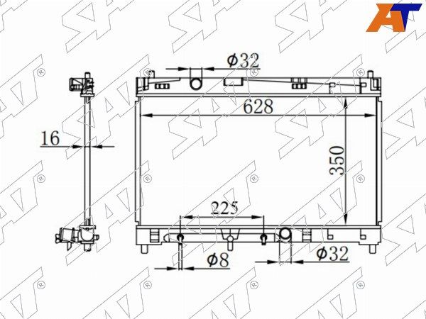 Радиатор Toyota Vitz