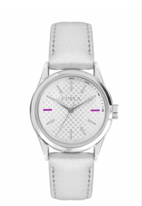 Дамски часовник Furla в сребристо естествена кожа