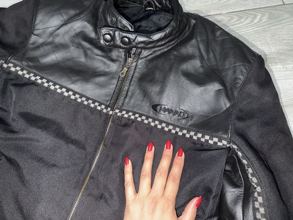 Geaca moto Harro piele și textil