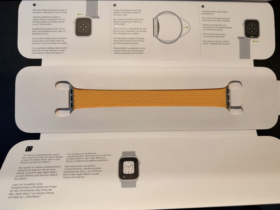 Apple Watch Braided Solo Loop 45mm - Maize размер 11