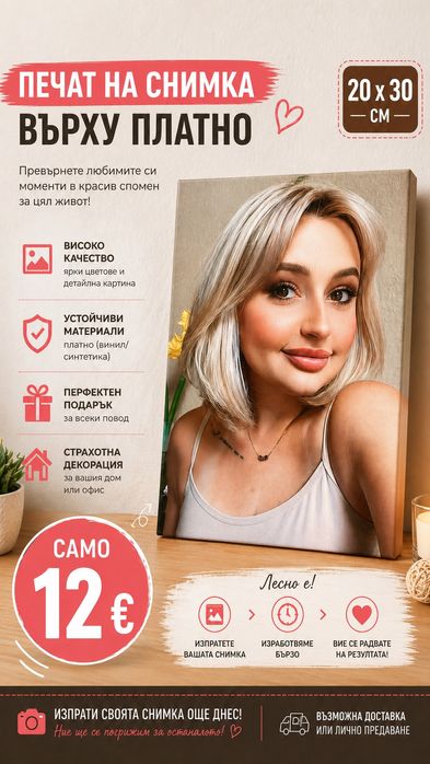 Картина от ваша снимка — оригинален подарък