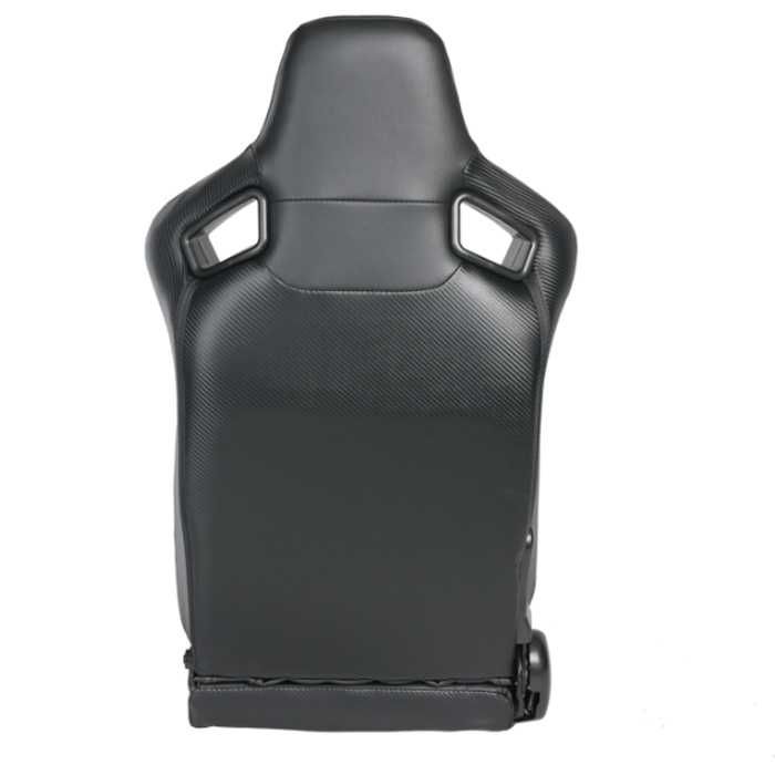 Спортни седалки за МПС - 1053 Черна с червен конец+