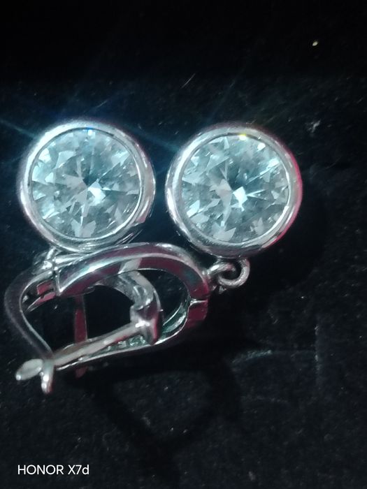 Серёжки серебро.