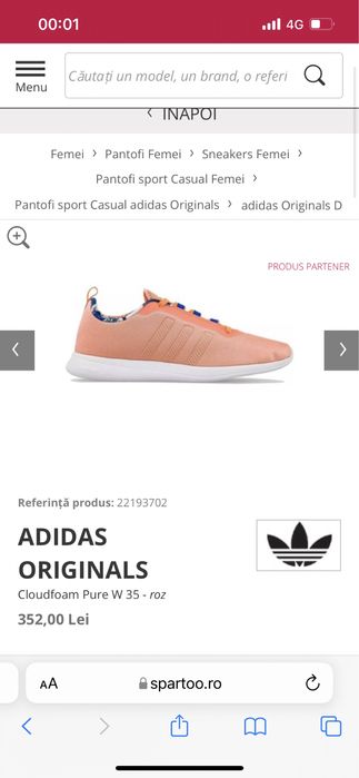 Adidas Neo Cloudfoam Pure Womens Running Fitness 37 1/3