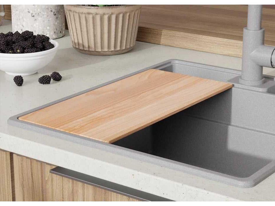 Сива кухненска гранитна мивка Ню Йорк 50 Multispace 480 x 530 мм