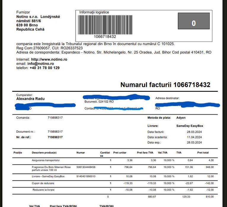 Parfum Fragrance Du Bois - Siberian Rose