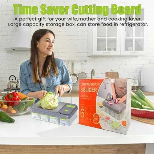 Нов 12 в 1 чопър и резачка за зеленчуци с дъска и ренде за кухня уред