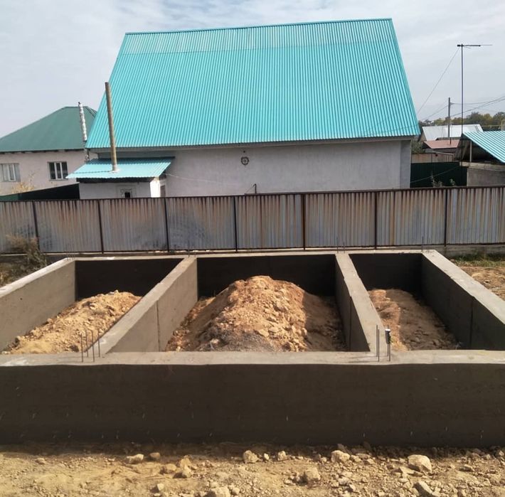 Заливка фундамента