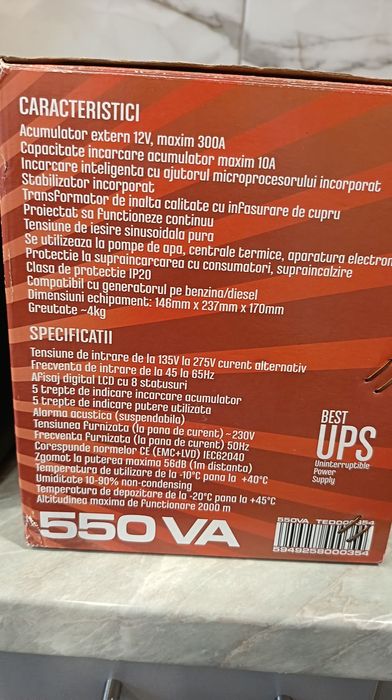 UPS Autonomie extinsa 550 VA