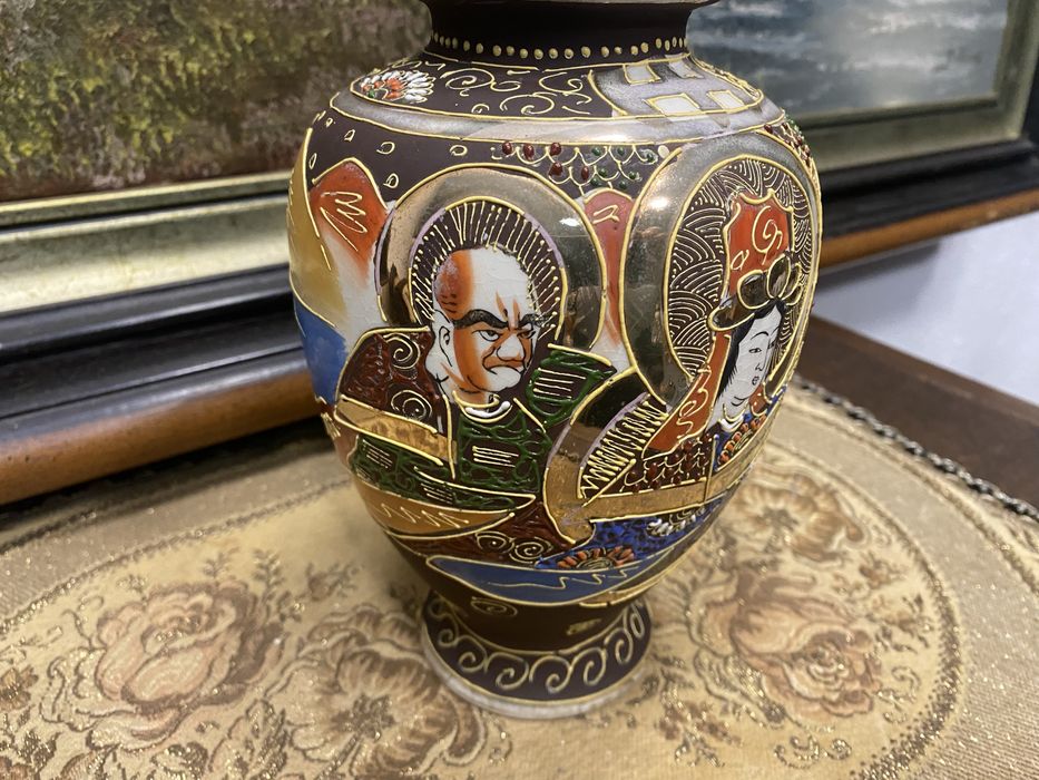 Японска порцеланова ваза Satsuma стил маркировка Япония 1950-1960