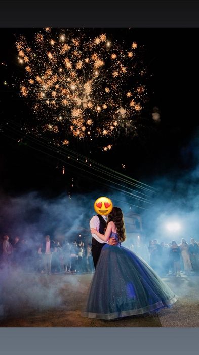 Официална рокля (в цвят индиго)