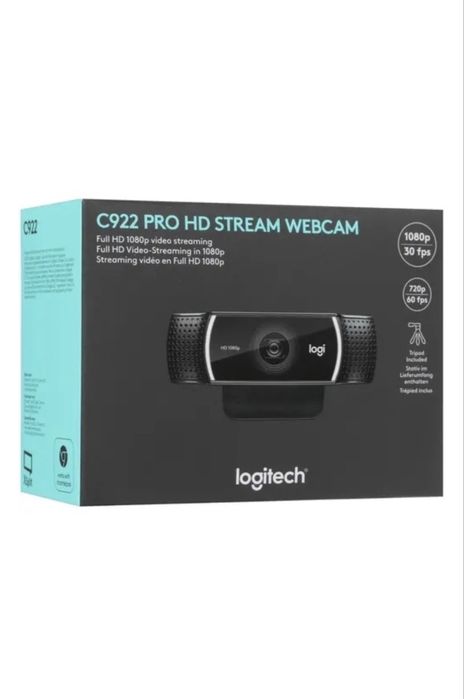 Веб-камера Logitech C922 Pro Stream, Webcam, FULL HD, 1080p, 2mpx