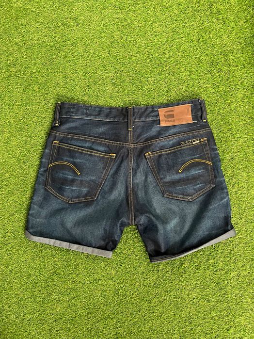 Мъжки дънки : G- Star RAW Denim Shorts 3301 Straight Fit Dark Aged