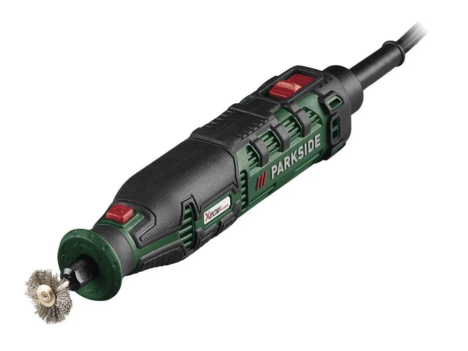 Polizor unghiular multifunctional de precizie Parkside 20 V freza