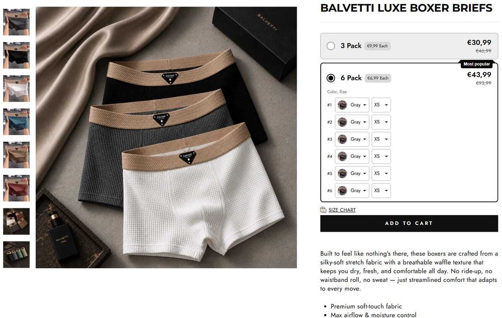 Луксозни боксерки Balvetti