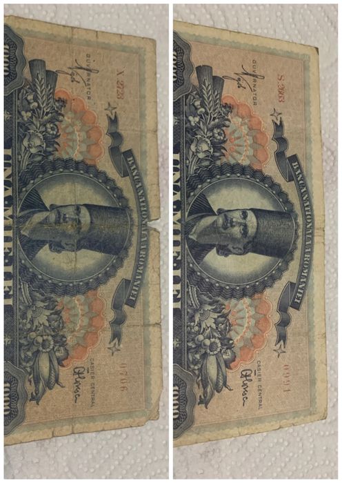 Bancnote vechi 1000 lei de colectie