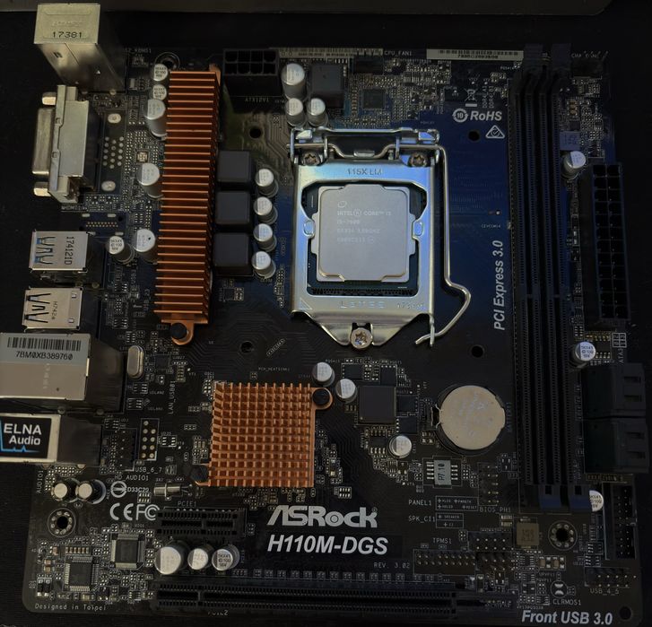 Материнская плата с процессором