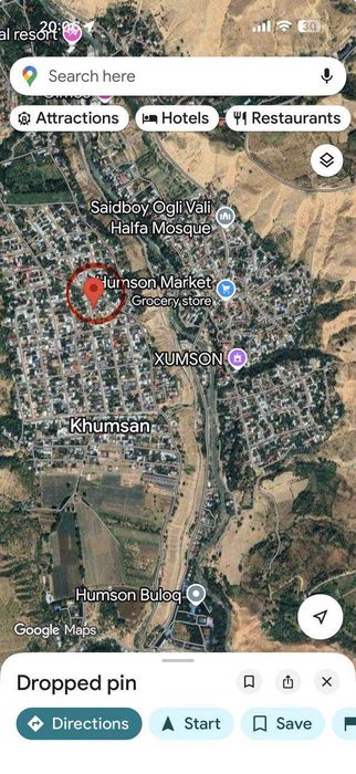 Ер сотилади Хумсон. Дача қуришга. 8 сотих.