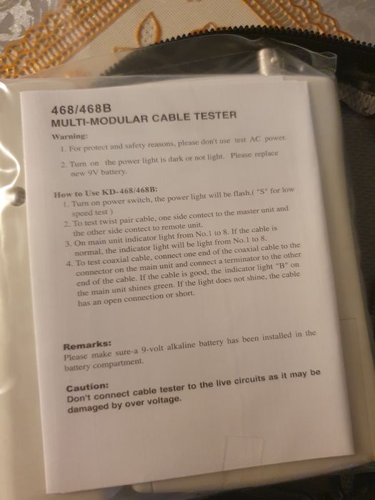 Кабель тестер продам