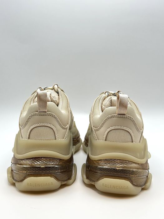 Balenciaga Triple S Clear Sole Nude Sneakers