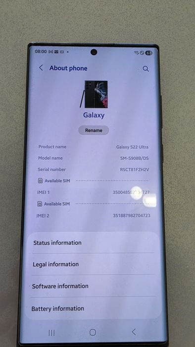 Samsung Galaxy S22 Ultra 256GB / 12GB RAM