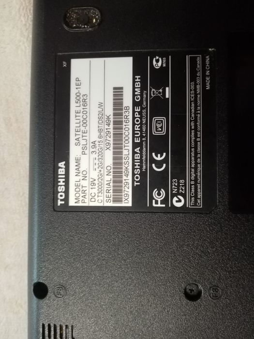 Laptop Toshiba L500