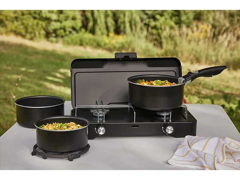 НОВИ! Двоен газов котлон с маркуч и редуцир-вентил къмпинг котлон